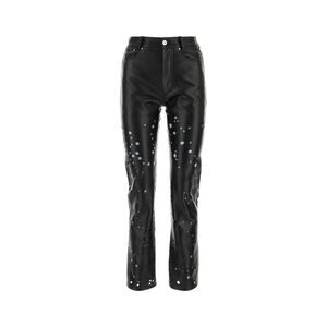 Durazzi Women Black Leather Pant